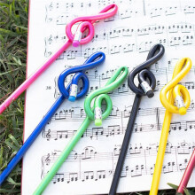 24Pcs Students Note Pencils Musical Note Pencils with Eraser Colorful Music Pencils Wooden Treble Clef Bent Pencil