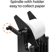2X External Rolls Label Holder, 2 in 1 Fanfold Stack Paper Holder for Desktop Thermal Label Printer