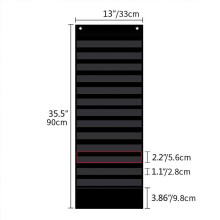 2X Fickdiagram för Dagligt Schema, 13+1 Ficka, 18-Sidigt ÅTeranvändbart för Klassrum, Klassrumsfickor, Klassrumsschema