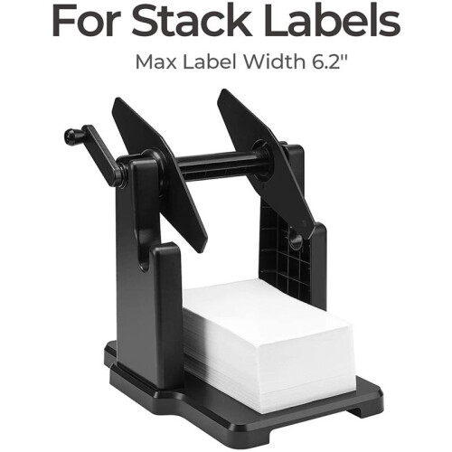 6X External Rolls Label Holder, 2 in 1 Fanfold Stack Paper Holder for Desktop Thermal Label Printer 2