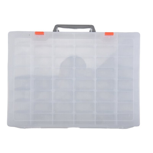 3X Large 48 Grids Plastic Organizer Box with Adjustable Dividers, Storage Organizer, Transparent 2