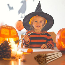 28PCS Witch Broom Stick Pencils Halloween Wizard Wand Pencils for Theme Party Gift Goodie Bag Fillers