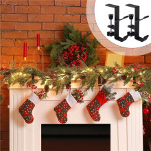 3X 2 in 1 Mantel Hanger for Garland and Stockings, Adjustable Heavy Duty Fireplace Hangers with Dual Hooks