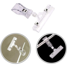 32 Piezas Clips Transparentes de Carteles Clip de Soporte de Carteles de PláStico, Clips Giratorios de Precios Carteles de Estantes de Ropa Etiquetas