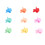 100 Stück Mini-Hasenclips - Buntes Kunstharz 8