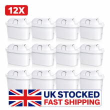 Klamol 12 Pack Water Filter Cartridges Compatible with Brita Maxtra, Style, ElemarisJugs, 5-Stage Filtration Removes Chlorine, Odor, Metals, BPA-Free