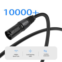 2er-Pack XLR-Pass-Through-Kabel, Stagebox, 3-Poliger D-Typ XLR-Stecker auf Buchse für Patchpanel, Bodenbox für Audio