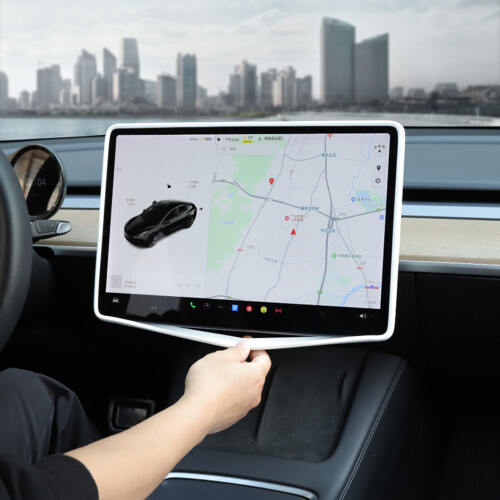 (White) Tesla Model 3/Y Screen Protector Anti-Scratch & Shockproof 1