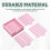 Sticky Note Stencil Compatible with Post Notes,3x3 Sticky Pads Base with 2 Stencils Included,Memo Pad Organizer 4