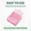 Stencil per Note Adesive Compatibile con Post Notes, Base per Blocchi Adesivi 3x3 con 2 Stencil Inclusi, Organizer per Blocco Note Rosa 5