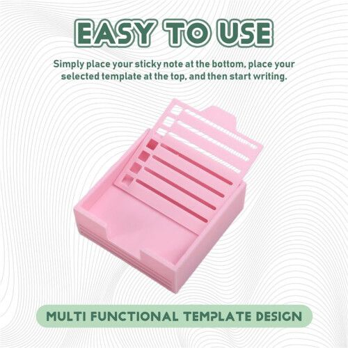 Sticky Note Stencil Compatible with Post Notes,3x3 Sticky Pads Base with 2 Stencils Included,Memo Pad Organizer 2