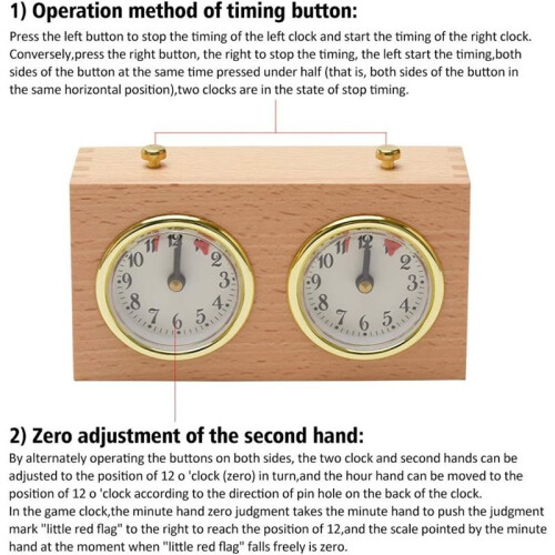 Chess Clock Game Timer - International Analogue I-GO Count  Count Down Timer, No Battery Needed 1