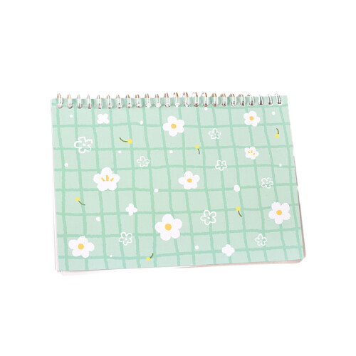 (Flowers) A5 Spiral Notebook - Sticker Keeper Gift 1