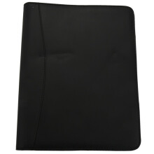 A4 Vegetarian Leather 3 Portfolio Binder Business Binder Padfolio with Notebook Pad Interview & Business