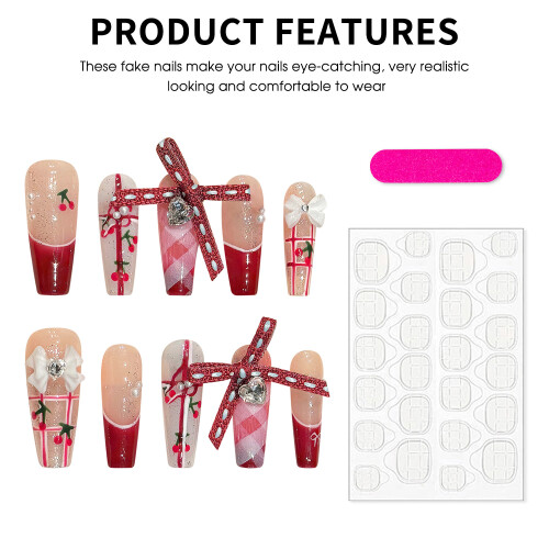 (L) Resin Nude Long Artificial Nails, Zero Pressure 1