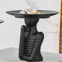 Simple Woman Storage Tray Resin Body Crafts Decor Room Fruit Snacks Dessert Storage Tray European Desktop Jewelry Plate