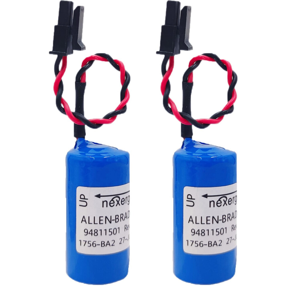 (2 Pack) 1756Ba2 Plc Battery 3V 1800Mah Br2/3Aab Lithium Reliable Memory Backup For Allen Bradley 9771547270362