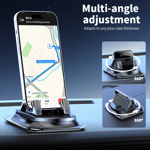 360 Rotatable Car Phone Mount, Non-slip Silicone Base 2