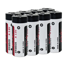 ER18505 Lithium Battery 3.6V Size A 4000mAh Capacity NonRechargeable 8 Pack