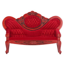 Exquisite Craftsmanship Miniature Sofa Chair Traditional Design Vintage Retro Style Dollhouse Furniture For Wedding Or Bakery Scene And Potted