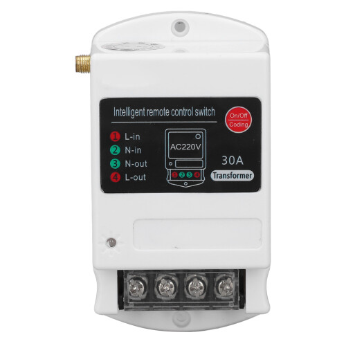 Wireless Remote Switch 1-Phase 30A 5000m RF for Garage & Water Pump
