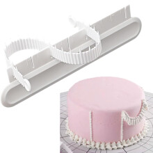 Adjustable Cake Arc Ruler Fondant Edge Marker with Scale for Precise Cake Border Decorating 2PCS