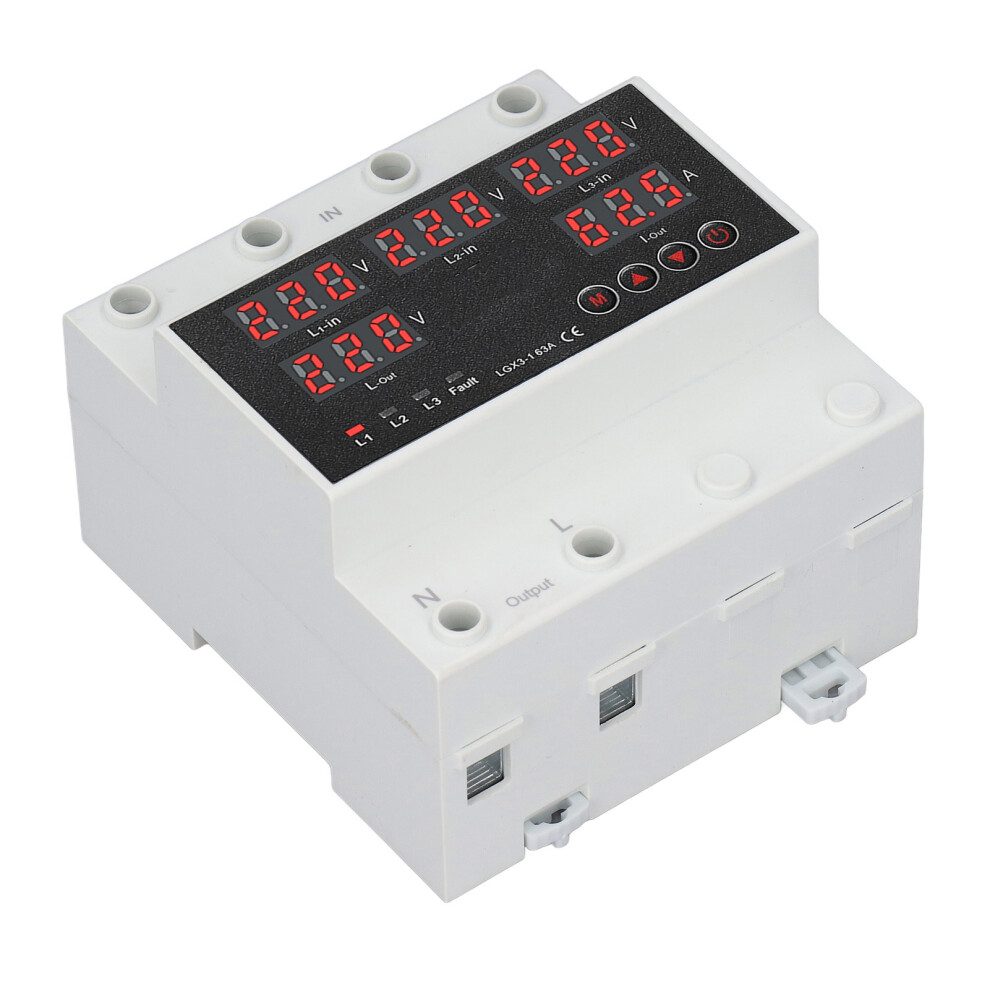 63A Automatic Transfer Switch 3P4w Led Display, Adjustable Voltage Protector 4601385014321