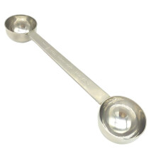 Stainless Steel Coffee Scoop Dual Measure 1 Tbsp 2 Tbsp Long Handle for Large Bags Baking 1pcs