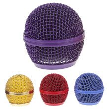Microphone Grille Replacement Set for SM58 with Foam Filter, ImpactResistant Steel, 4 Colors