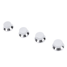 4 piezas de tapas metálicas para potenciómetro de 6 mm, plateadas