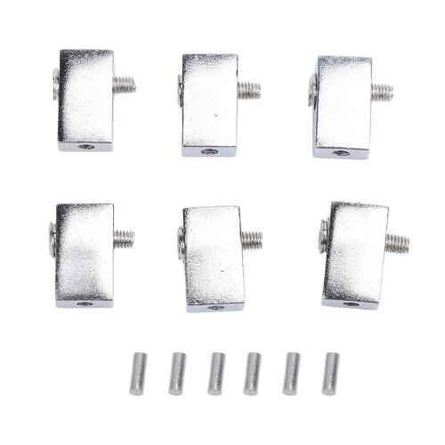 6 Stück kopfloser Saiten-Sperrnut - Split-Typ Silber 2