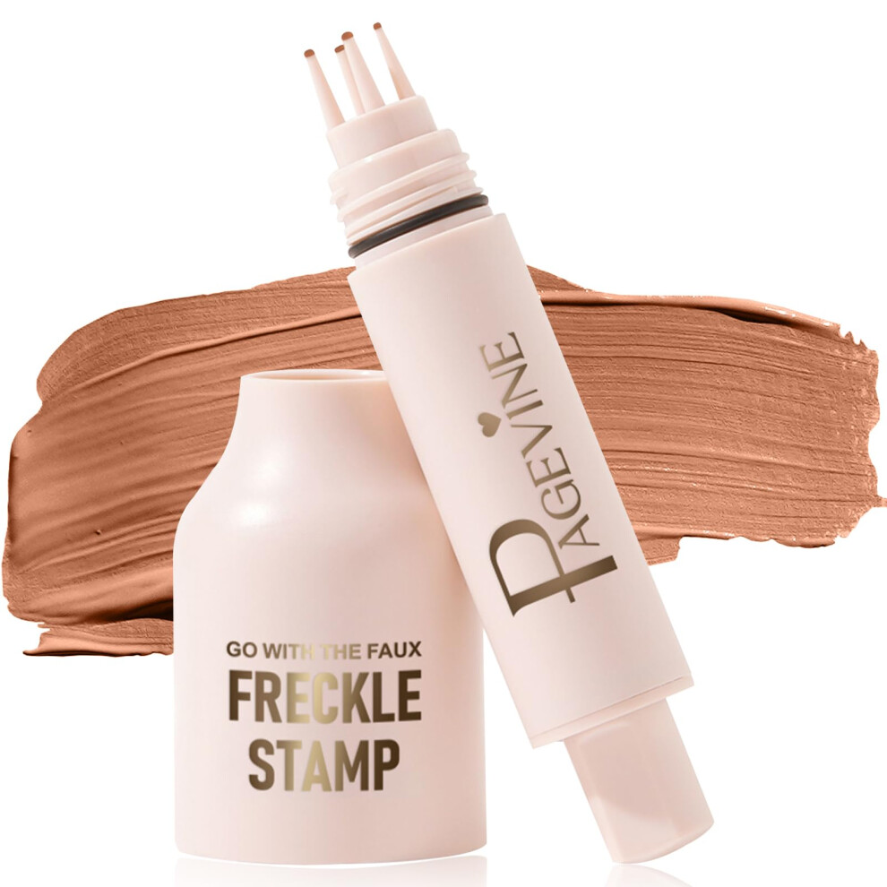 Waterproof Faux Freckle Pen Stamp, Natural LongLasting Fake Freckles Makeup Tool, 02 Medium