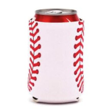 Neoprene Can Cooler with Baseball Stitching, Durable 12 oz Collapsible Coolie, Extended Cooling