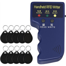 RFID-Kopiator 125khz RFID-Läsare och Skrivare Handhållen ID-Kopiator för T5577 eller EM4305 + 10 St T5577 Nyckelringar