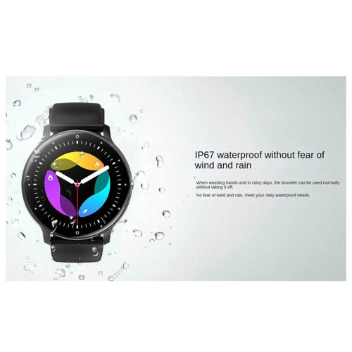 ZL02C Pro Smartwatch mit Bildschirm, Herzfrequenz, Blutsauerstoff, Sportmessung, Schwarz 1