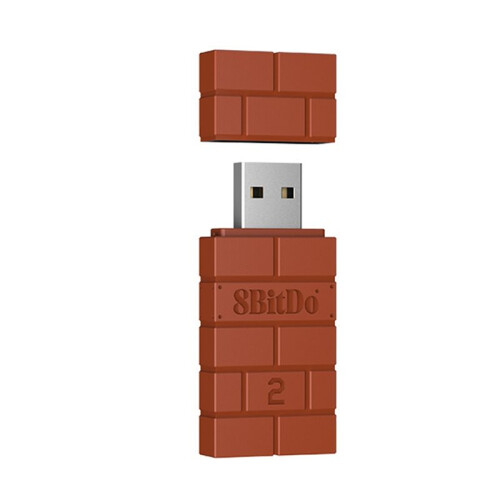 8BitDo USB Wireless  Adapter 2 Receiver   1, 2 PS1  Windows for PS4 PS5  Series X/S Handle Red