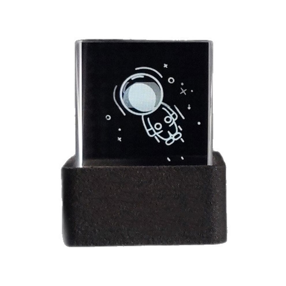 Crystal Photo Display Holographic Desktop Weather Station Digital Clock With Gif Animations Album Black 6132206208332