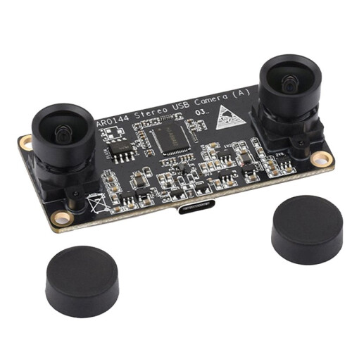 Módulo de Câmera USB Estéreo AR0144 de 2 MP com Chip Sensor AR0144, Interface USB 2.0, Linha de Base de 52 mm, Quadro Sincronizado