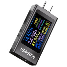 Kowsi Type-C Tester  4V-30V 12A Current and Voltage Meter Color Screen Voltmeter Ammeter Protocol Detector Power Monitor
