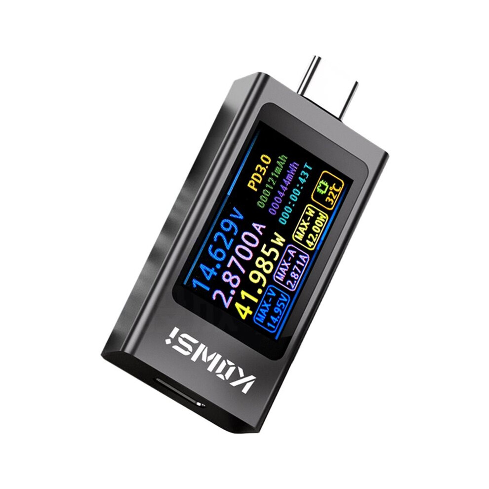 Kowsi Type-C Tester 4V-30V 12A Current And Voltage Meter Color Screen Voltmeter Ammeter Protocol Detector Power Monitor 4713096281647