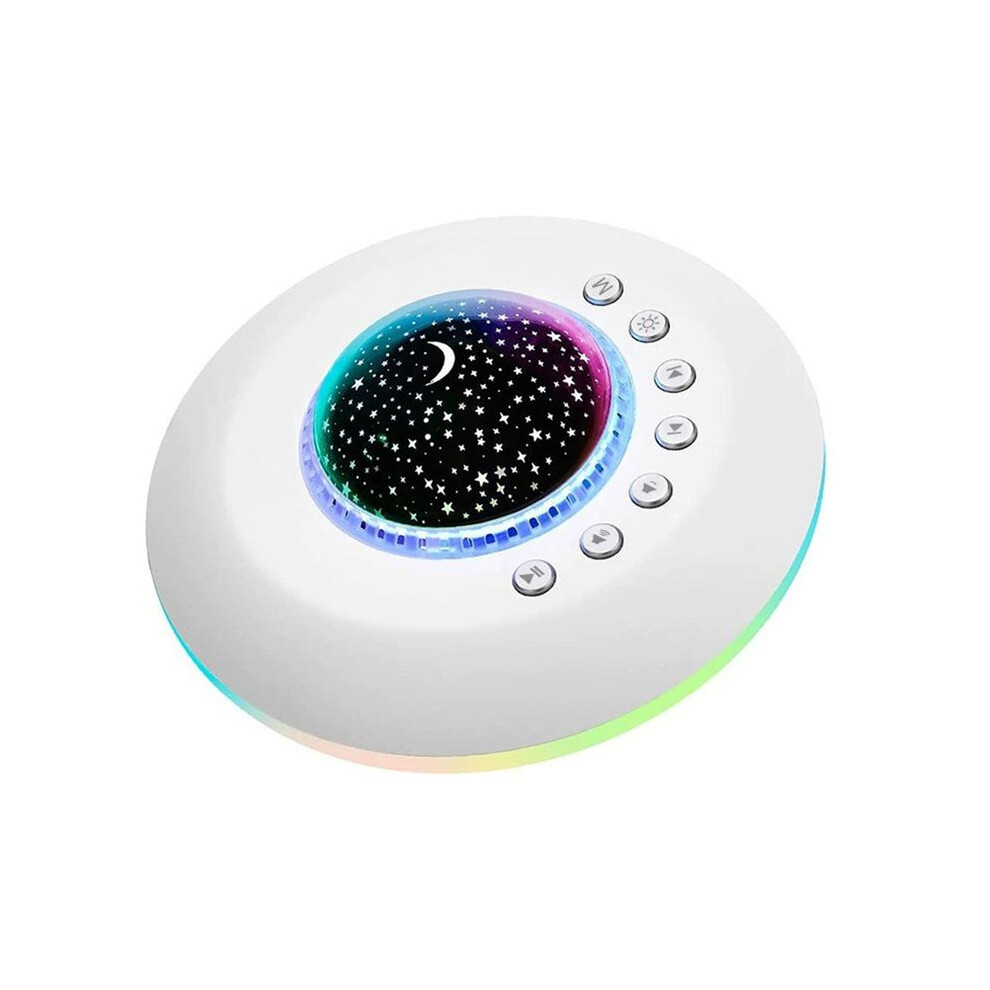Baby Noise Machine Usb Rechargeable Timed Shutdown Sound Machine Sleep Soother Relaxation Baby Sleeping Monitor White