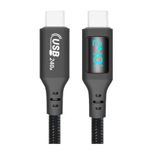 240W Type C to USB C Cable with LED Display PD3.1 Fast Charging Charger Cord for Common Models of Mobile Phones 1m