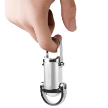 1200LM Super Bright  Keyring Torch LED Rechargeable Key Ring Torch for Outdoor Camping Silver