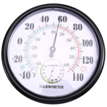 Indoor Outdoor Thermometer Hygrometer, Large 10 Inch Analog Humidity Gauge with Easy-Read Round Dial (-40F to 140F)