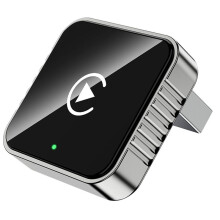 2 In1 Wired to Wireless Carplay for Android Auto Adapter for Car Stereo Usb   Box Plug and  Silver