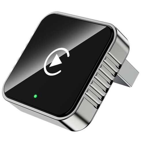 2 In1 Wired to Wireless Carplay for Android Auto Adapter for Car Stereo Usb   Box Plug and  Silver