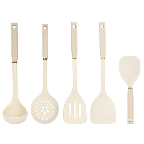 Silicone Handle Kitchen Utensils Silicone Kitchen Utensils 5-Piece Set Silicone Shovel Spoon Colander Kitchen Tools