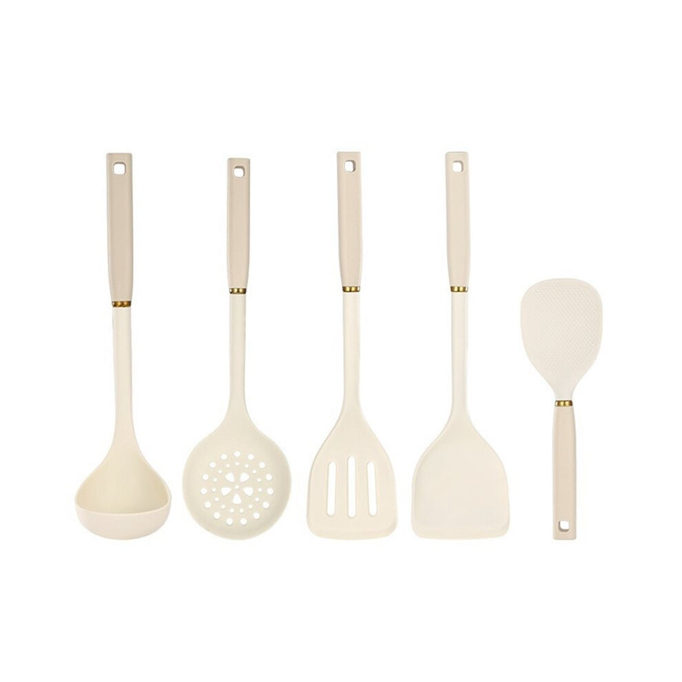 Tauoh Silicone Handle Kitchen Utensils Silicone Kitchen Utensils 5-Piece Set Silicone Shovel Spoon Colander Kitchen Tools