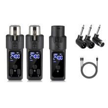 Moving Coil Adapter System Wireless Microphone Transmitter Receiver for Dynamic Microphone Guitar Audio Mixer PA System