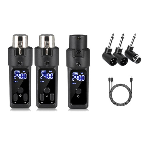 Moving Coil Adapter System Wireless Microphone Transmitter Receiver for Dynamic Microphone Guitar Audio Mixer PA System